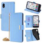 For ZTE Kantan Sumaho 4 A402ZT Crossbody Chain Leather Phone Case(Blue)