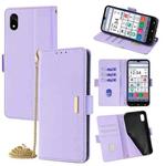 For ZTE Kantan Sumaho 4 A402ZT Crossbody Chain Leather Phone Case(Purple)