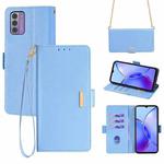 For Nokia G42 4G Crossbody Chain Leather Phone Case(Blue)