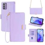For Nokia G42 4G Crossbody Chain Leather Phone Case(Purple)
