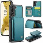 For Samsung Galaxy S22 5G JEEHOOD J05 Business Magnetic Style RFID Leather Phone Case(Blue Green)