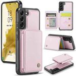 For Samsung Galaxy S22+ 5G JEEHOOD J05 Business Magnetic Style RFID Leather Phone Case(Pink)