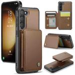 For Samsung Galaxy S23+ 5G JEEHOOD J05 Business Magnetic Style RFID Leather Phone Case(Brown)