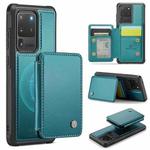 For Samsung Galaxy S20 Ultra 5G JEEHOOD J05 Business Magnetic Style RFID Leather Phone Case(Blue Green)
