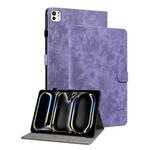 For iPad Pro 11 2024 Embossed Tiger Pattern Leather Tablet Case(Purple)