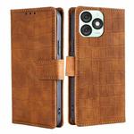 For Itel A50 4G Skin Feel Crocodile Magnetic Clasp Leather Phone Case(Brown)