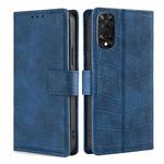 For TCL 505 4G Skin Feel Crocodile Magnetic Clasp Leather Phone Case(Blue)