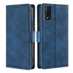 For TCL 50 5G Skin Feel Crocodile Magnetic Clasp Leather Phone Case(Blue)