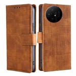 For TCL 50 XL Skin Feel Crocodile Magnetic Clasp Leather Phone Case(Brown)