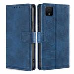 For TCL 502 Skin Feel Crocodile Magnetic Clasp Leather Phone Case(Blue)