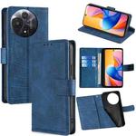 For TCL 60R 5G Skin Feel Crocodile Magnetic Clasp Leather Phone Case(Blue)