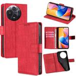 For TCL 60R 5G Skin Feel Crocodile Magnetic Clasp Leather Phone Case(Red)
