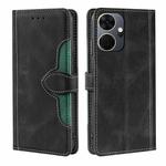 For Itel P55+ 4G Skin Feel Magnetic Buckle Leather Phone Case(Black)