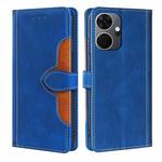 For Itel P55+ 4G Skin Feel Magnetic Buckle Leather Phone Case(Blue)