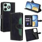 For itel A90 4G Skin Feel Magnetic Buckle Leather Phone Case(Black)