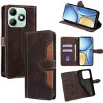 For itel A90 4G Skin Feel Magnetic Buckle Leather Phone Case(Brown)