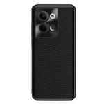 For OPPO Reno9 Pro Genuine Leather Litchi Texture Phone Case(Black)