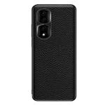 For Honor 90 Pro Genuine Leather Litchi Texture Phone Case(Black)