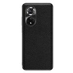 For Honor 50 Pro Genuine Leather Litchi Texture Phone Case(Black)