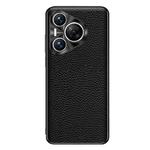 For Huawei Pura 70 Pro / 70 Pro+ Genuine Leather Litchi Texture Phone Case(Black)