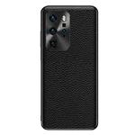 For Huawei P40 Pro Genuine Leather Litchi Texture Phone Case(Black)