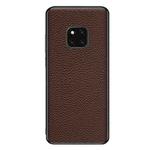 For Huawei Mate 20 Pro Genuine Leather Litchi Texture Phone Case(Coffee)