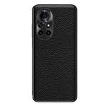 For Huawei nova 8 Pro Genuine Leather Litchi Texture Phone Case(Black)
