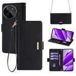 For Realme 11 4G Crossbody Chain Leather Phone Case(Black)