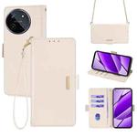 For Realme 11 4G Crossbody Chain Leather Phone Case(White)
