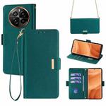 For Realme GT5 Pro 5G Crossbody Chain Leather Phone Case(Green)