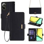 For Realme C67 4G Crossbody Chain Leather Phone Case(Black)