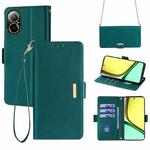 For Realme C67 4G Crossbody Chain Leather Phone Case(Green)