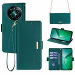 For Realme 12+ 5G Crossbody Chain Leather Phone Case(Green)