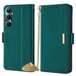 For Realme C65 4G Crossbody Chain Leather Phone Case(Green)