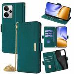For Realme 14 5G Global Crossbody Chain Leather Phone Case(Green)