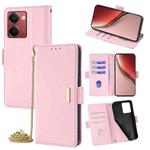 For Realme P3 Ultra 5G Global Crossbody Chain Leather Phone Case(Pink)