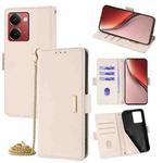 For Realme P3 Ultra 5G Global Crossbody Chain Leather Phone Case(White)