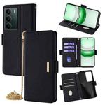 For Realme C71 4G Crossbody Chain Leather Phone Case(Black)