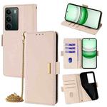 For Realme C71 4G Crossbody Chain Leather Phone Case(White)