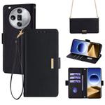For OPPO Find 7 Ultra 5G Crossbody Chain Leather Phone Case(Black)