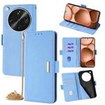 For OPPO Find X8 Ultra 5G Crossbody Chain Leather Phone Case(Blue)