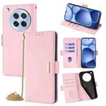 For OPPO Find X8s 5G Crossbody Chain Leather Phone Case(Pink)