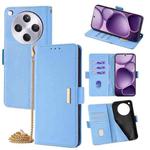 For OPPO Find X8s+ 5G Crossbody Chain Leather Phone Case(Blue)