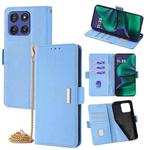 For Motorola Moto G Stylus 5G 2025 Crossbody Chain Leather Phone Case(Blue)