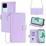 For vivo S18 5G / S18 Pro 5G Crossbody Chain Leather Phone Case(Purple)