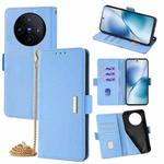 For vivo X200s 5G Crossbody Chain Leather Phone Case(Blue)