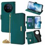 For vivo X200s 5G Crossbody Chain Leather Phone Case(Green)