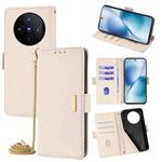 For vivo X200s 5G Crossbody Chain Leather Phone Case(White)