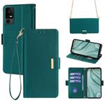 For TCL 40 XE 5G / 40X 5G / T601D Crossbody Chain Leather Phone Case(Green)