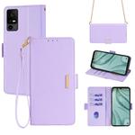 For TCL 40 XE 5G / 40X 5G / T601D Crossbody Chain Leather Phone Case(Purple)